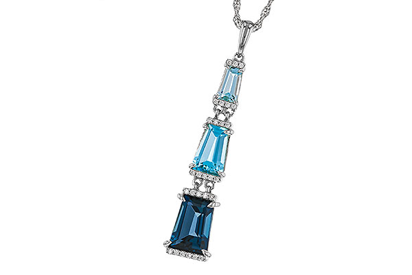 A311-68120: NECKLACE 2.60 TW BLUE TOPAZ 2.65 TGW