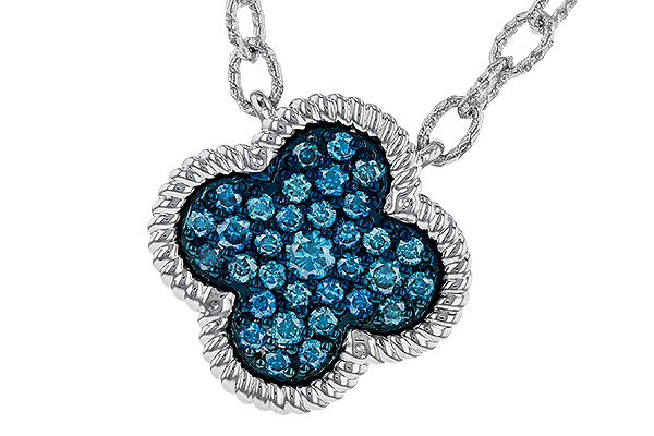 A311-69066: NECKLACE .33 TW BLUE DIAMONDS