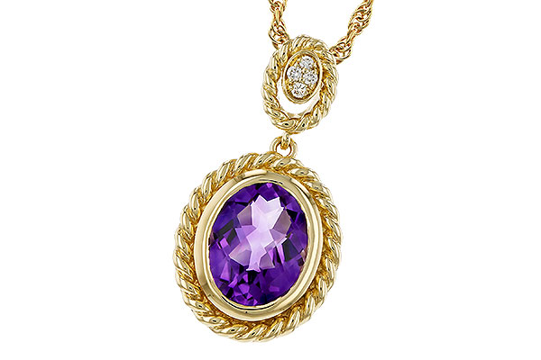 A311-72666: NECKLACE 1.38 AMETHYST 1.40 TGW (9x7MM AMY)