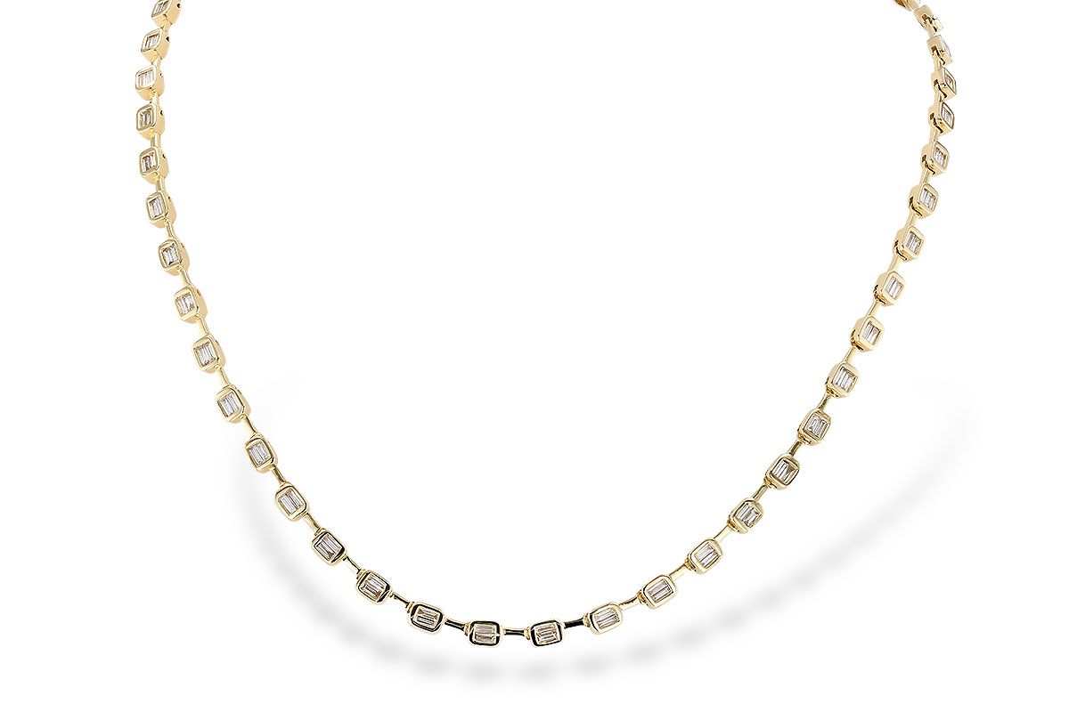 B310-78129: NECKLACE 2.05 TW BAGUETTES (17 INCHES)