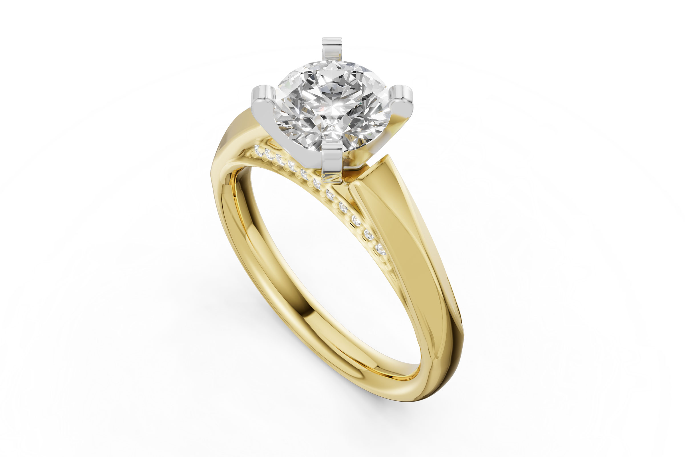 B312-56275: LDS SEMI DIA RG .08 TW