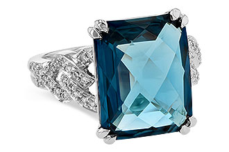 C227-09975: LDS RG 9.40 LONDON BLUE TOPAZ 9.60 TGW (15x12MM)
