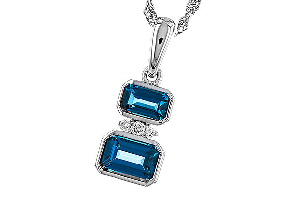 C311-66329: NECK .95 TW LONDON BLUE TOPAZ .98 TGW