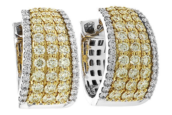 C311-69075: EARRINGS 1.52 YELLOW DIAS 1.96 TW