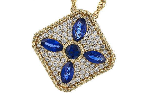 D311-69011: NECKLACE .89 TW SAPPHIRE 1.20 TGW