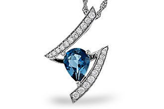 E311-65393: NECK 1.04 LONDON BLUE TOPAZ 1.23 TGW (8x6MM)