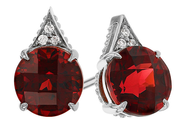 E311-70838: EARR 2.08 TW GARNET 2.10 TGW (6MM RD)