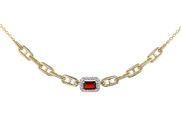 F311-66302: NECK .63 GARNET .75 TGW (6x4MM E.C. GAR / 18")