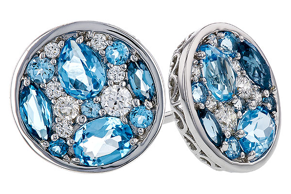 H311-68120: EARRINGS 1.02 TW BLUE TOPAZ 1.18 TGW