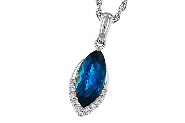 H311-71811: NECK 2.14 LONDON BLUE TOPAZ 2.20 TGW (12x6MM MQ)