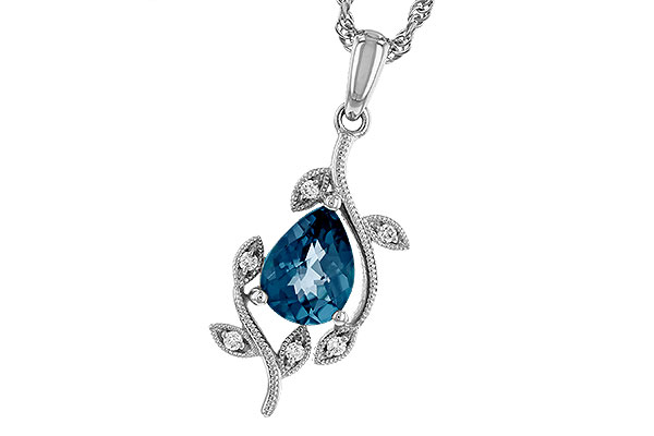 K311-68147: NECK 1.20 LONDON BLUE TOPAZ 1.25 TGW (8x6MM LBT)
