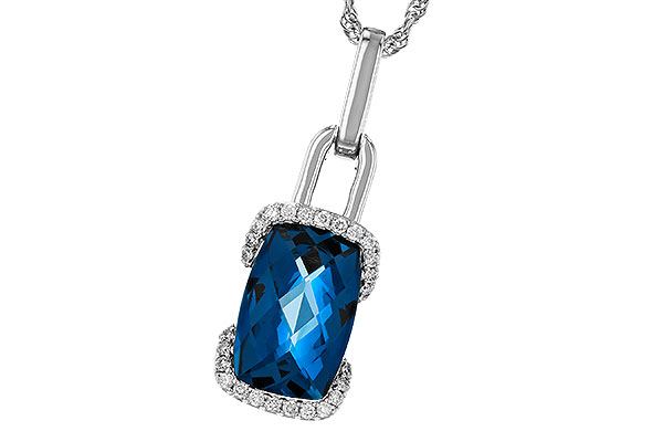 M311-72665: NECK 3.75 LONDON BLUE TOPAZ 3.90 TGW (12x8MM LBT)